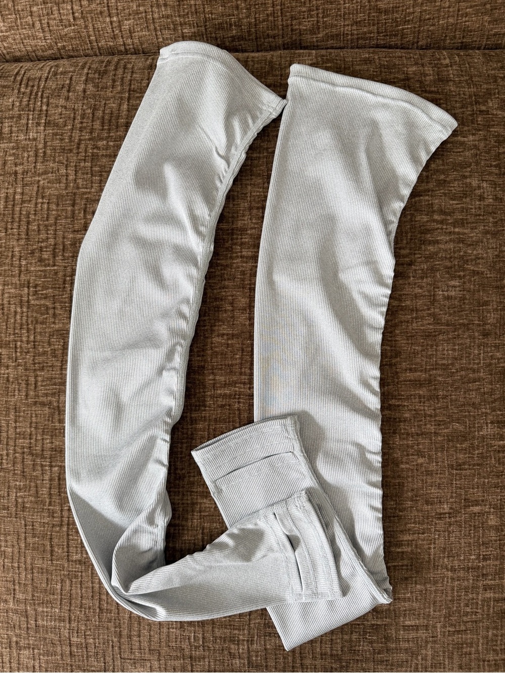 ALO Yoga Light Gray Ribbed Leg Warmers